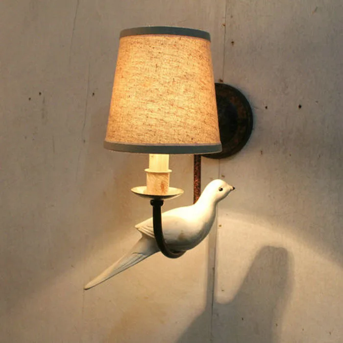 Настенный светильник винтажный из кованого железа в американском стиле для