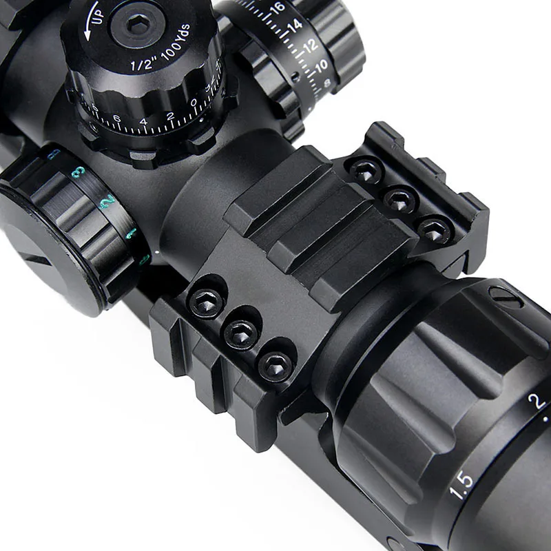 

PPT Tactical Rifle Scope 1.5-4X30 Rifle Scope Red / Green / Blue Illuminated for Hunting gs1-0246B