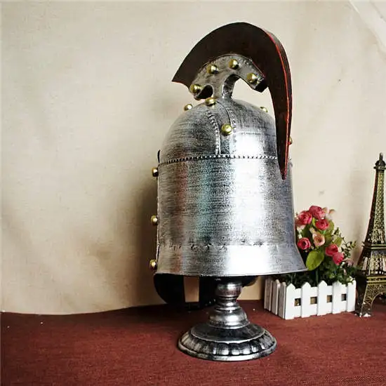 Винтажный металлический изысканный шлем римского воина, модель для домашнего декора, товары для дома, Рождество
