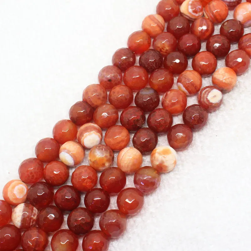 

Wholesale Faceted Coffe Fire Agates 6-12mm Round Beads 15",For DIYJewelry making!We provide mixed wholesale for all items !