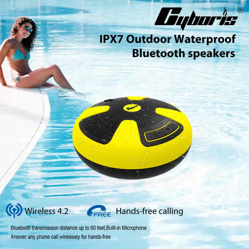 CYBORIS IPX7 двойной 5 Вт плавающий bluetooth динамик для бассейна беспроводной