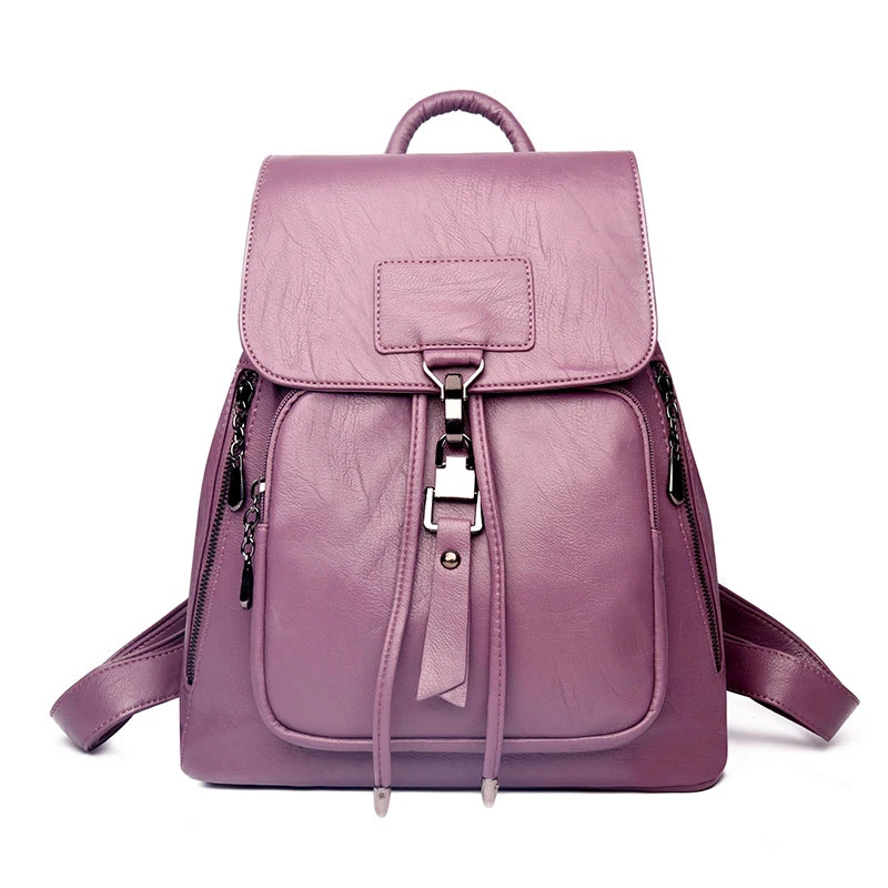Backpacks For Girls Leather Women Travel Shoulder Bag High Quality Ladies Bagpack Large Capacity Backpack Female Back Pack