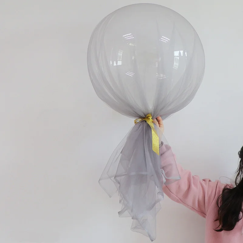 Воздушные шары ясно латексных воздушных шаров с юбкой из тюля и сетчатой ткани
