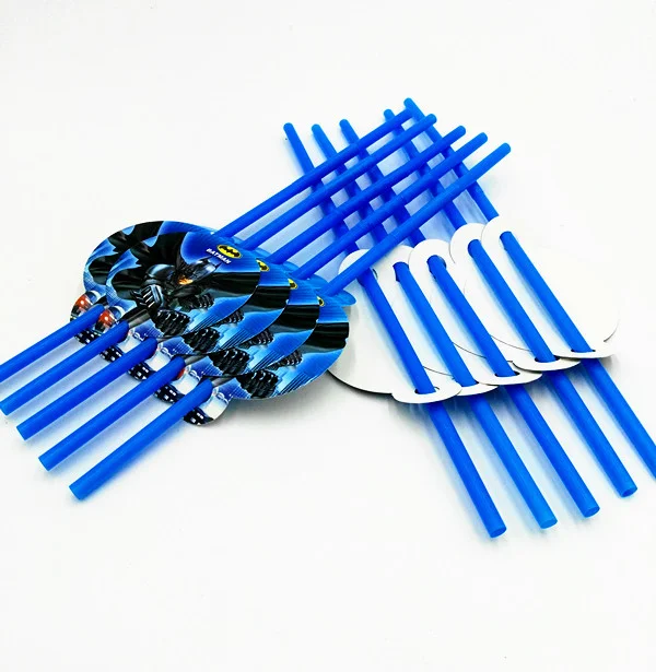 10 шт./лот соломенная соломинка Бэтмена|Одноразовая посуда для вечеринок| |