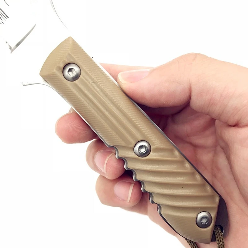 9 &quot440C Нержавеющая сталь Фиксированным Лезвием Охотничьи ножи G10 ручка Открытый