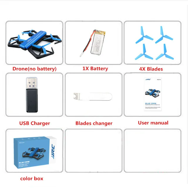 JJRC H43WH H43 Карманный Дрон для селфи с 720P Камера удержания высоты RC Квадрокоптер с режимом headless складной Дроны с камерой HD VS E58 X12 - Color: 1 Battery