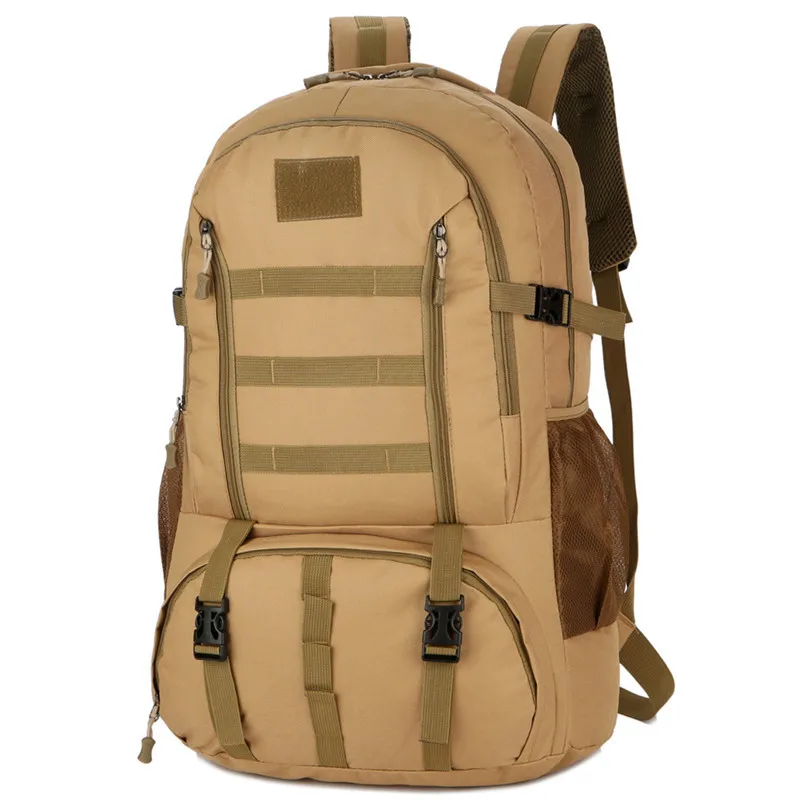 Khaki 60L Molle Camo Тактический рюкзак военный армейский водонепроницаемый походный рюкзак туристический рюкзак для активного отдыха спортивная сумка для альпинизма - Цвет: Khaki