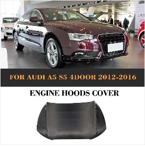 Углеродное волокно Авто сторона углеродная юбка Авто сторона фартук для Audi A5 4 двери 2010 2011