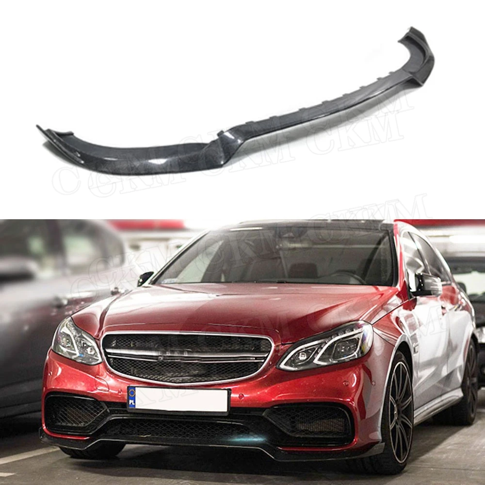 Для W212 углеродного волокна передний спойлер подбородка сплиттеры для Benz e-класса E260 E300 E400 E63 AMG- Автомобильная защита Бампера
