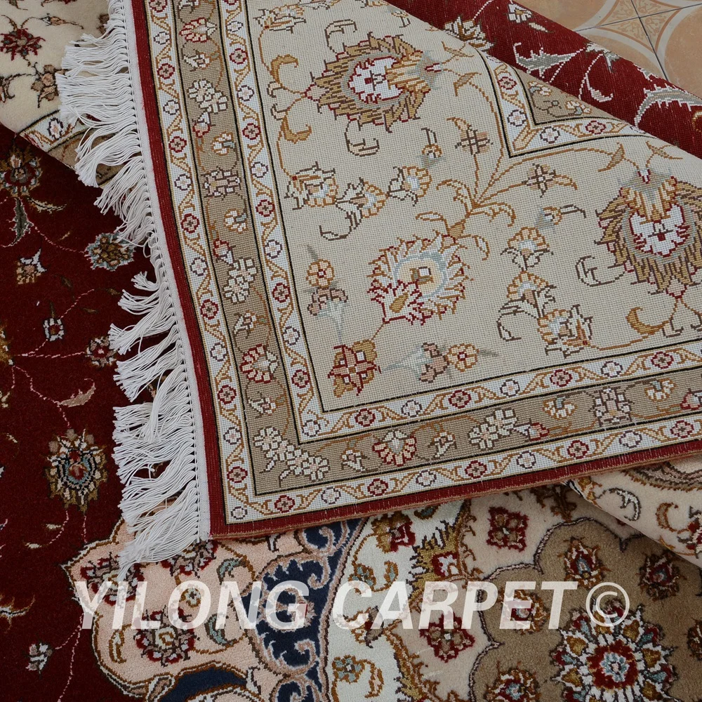 Yilong 8'x10' Vantage турецкий ковер шерстяной красный цветочный Изысканный восточный