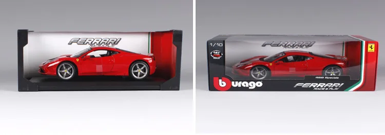 Bburago 1:18 литой под давлением металлический спортивный автомобиль модель игрушки для Ferrariedal 458 с рулевым колесом управление переднее колесо рулевого управления для мужчин подарок