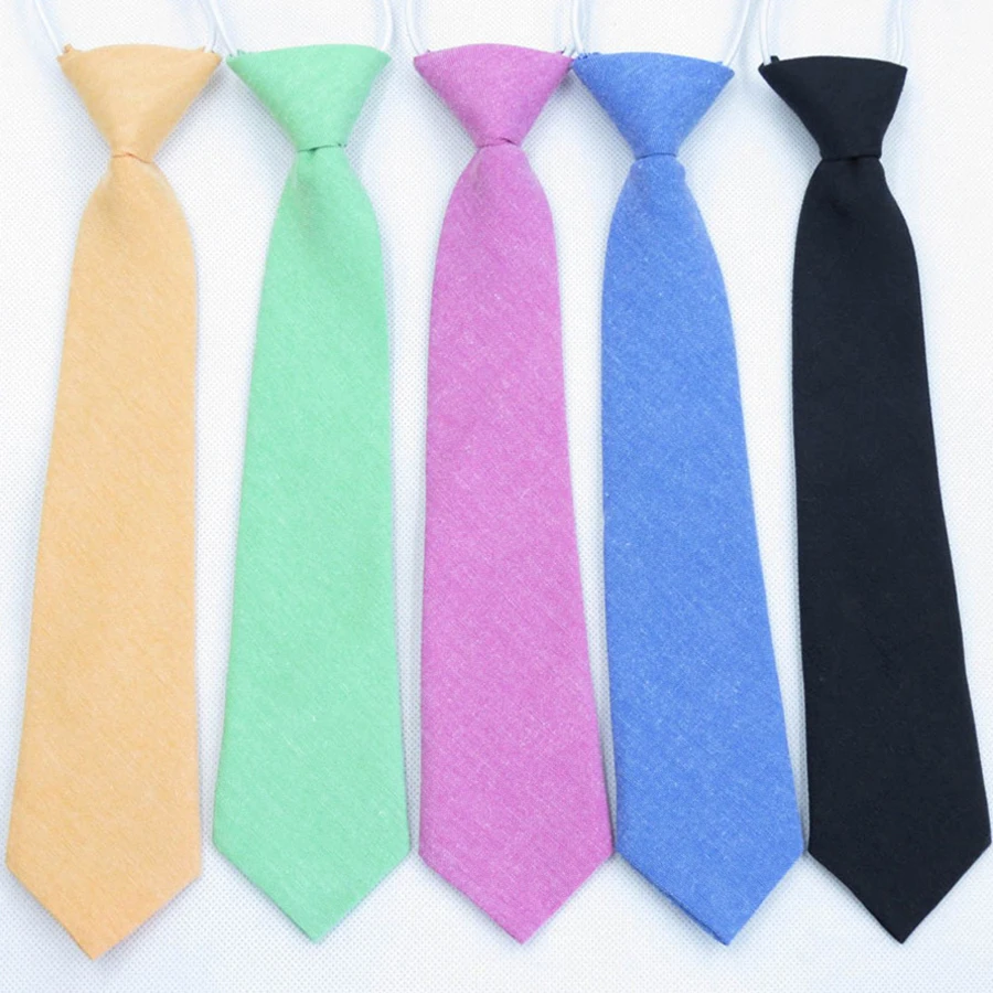 

Ties for Children Cotton Solid Quality Neck Tie Boys Girls Students Kid Necktie Performance Photograph Graduation Ceremony Gift