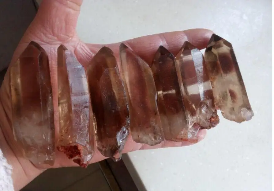 

2.2lb Citrine Crystal Smoky Quartz Terminated Point Unheated Self Healed Phantom