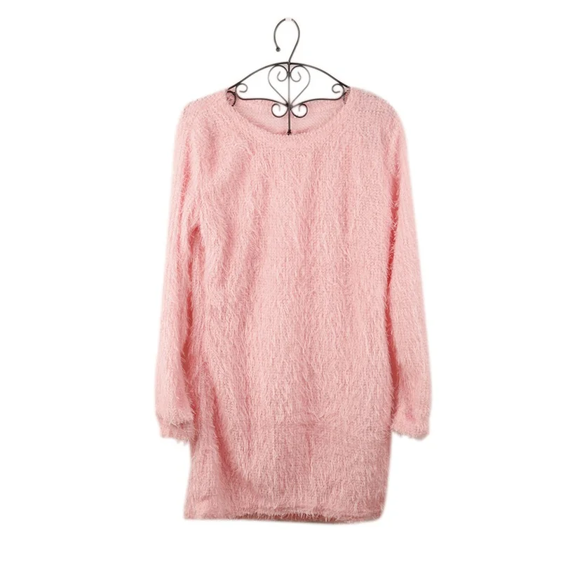 Winter Plush sweater Dress Women Party Bodycon Christmas Black clothing Sexy Mini bandage knitted Dress For Female