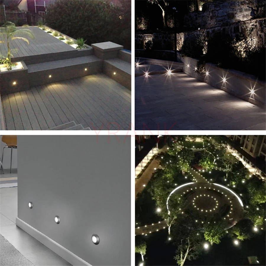 Встраиваемый светодиодный уличный светильник 1 Вт прожектор и комплект