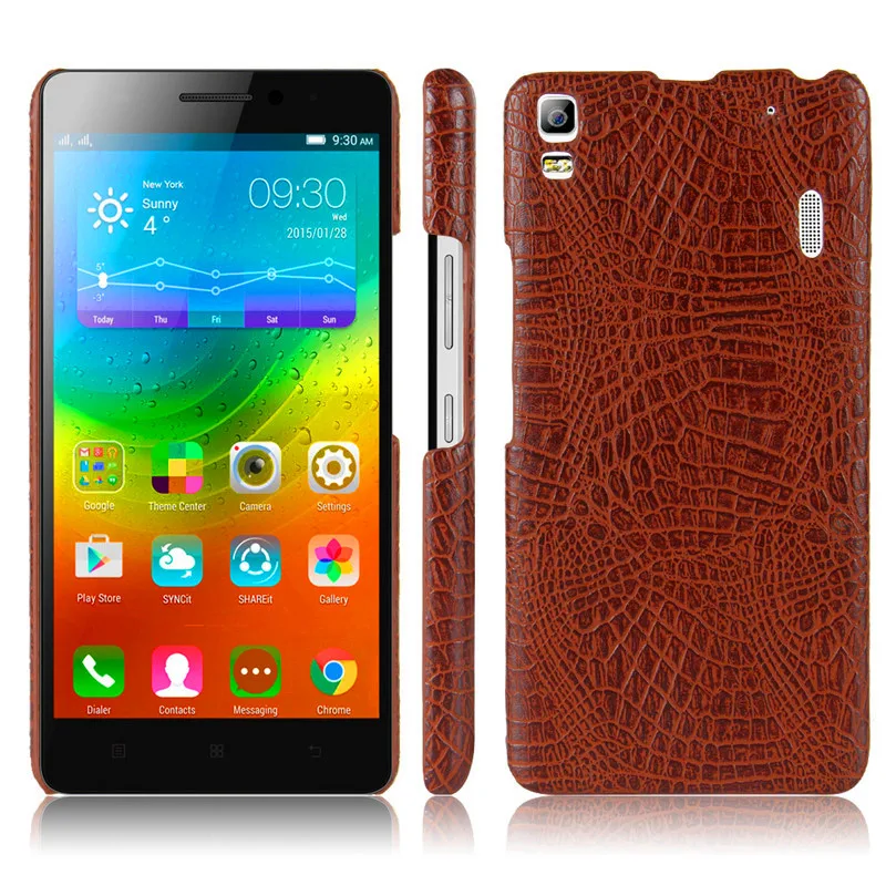 Чехол для Lenovo Vibe K3 Note A7000 Жесткий из поликарбоната с узором крокодиловая кожа +