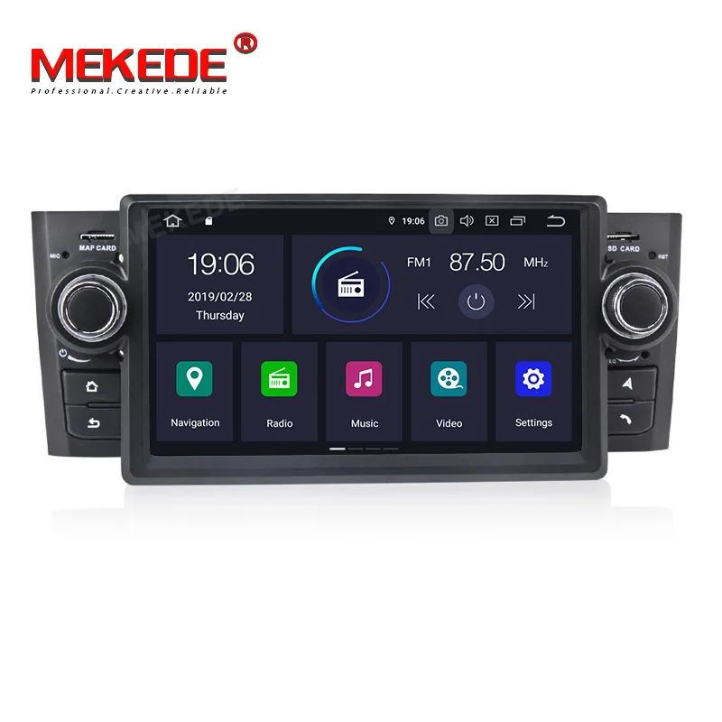 MEKEDE Android9.0 автомобильный мультимедийный плеер для Fiat/Grande/Punto/Linea 2007 2012 радио FM руля