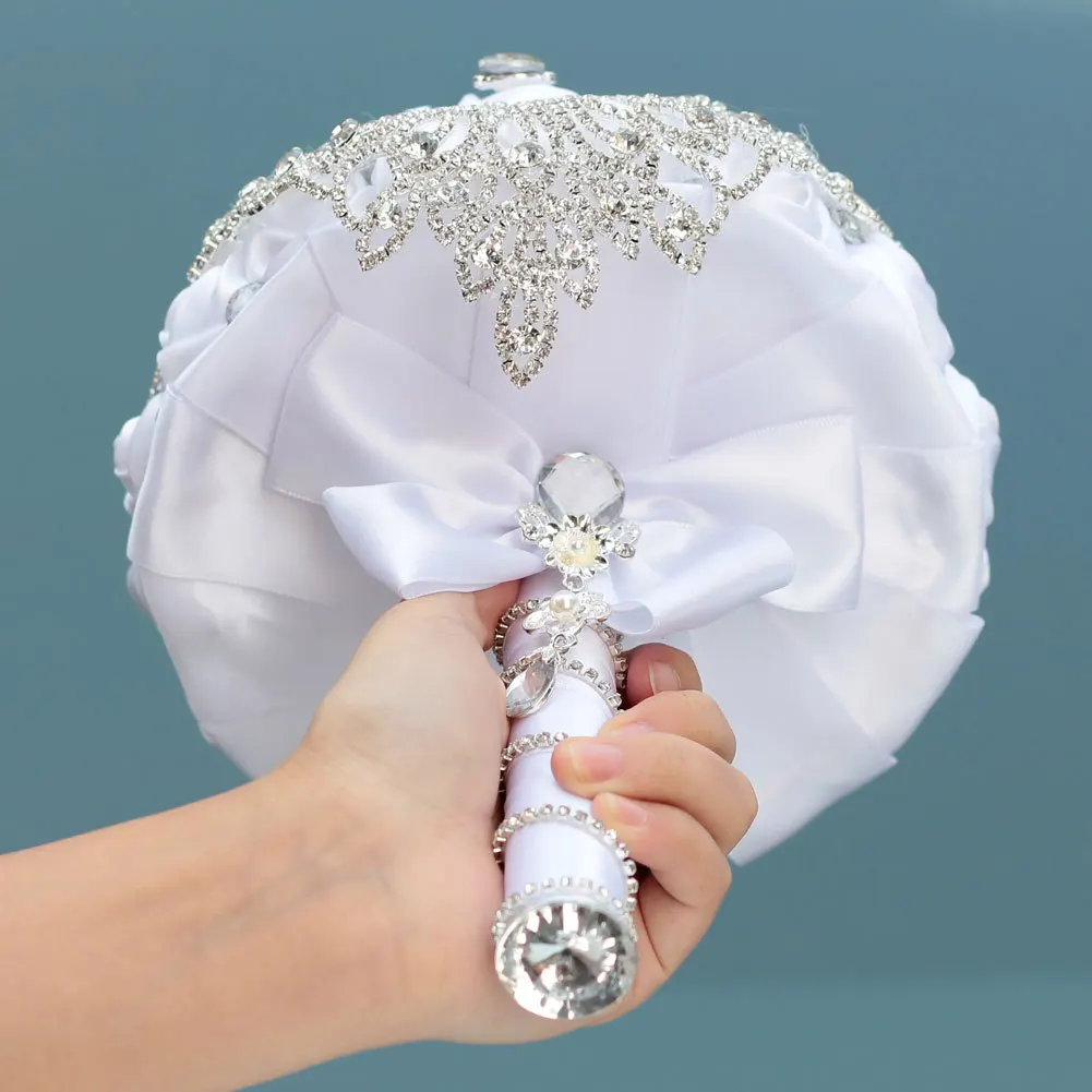 Белый с букет из страз De Mariage свадебные свадебных цветов Свадебные букеты