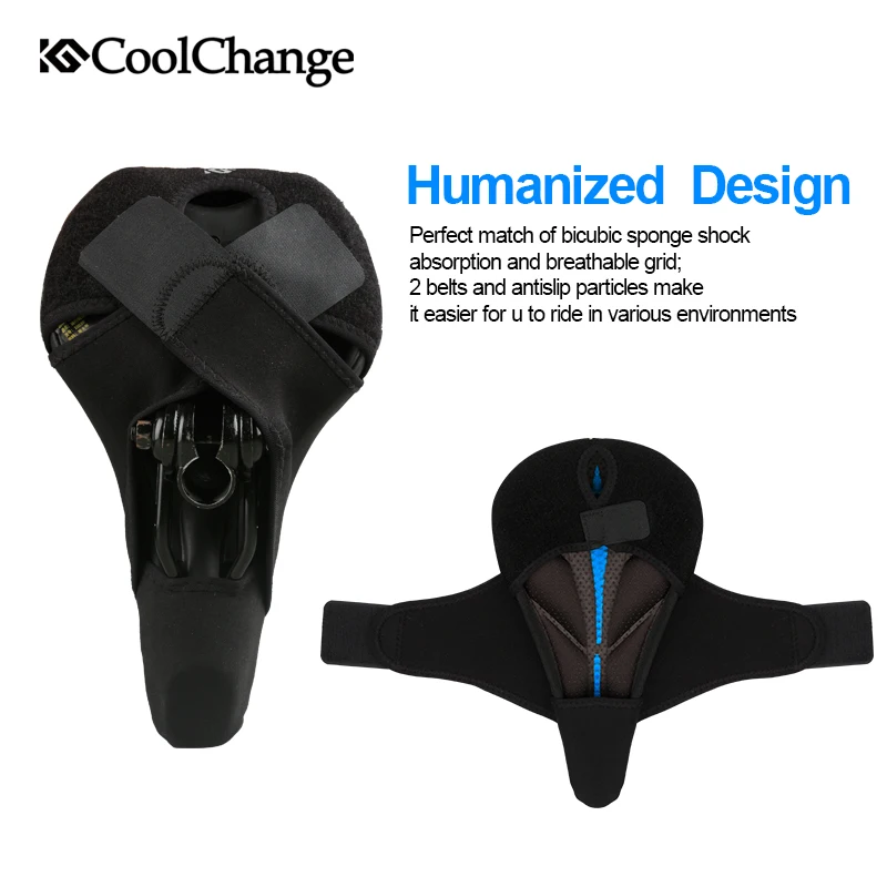 Велосипедное седло CoolChange толстая губка велосипедное удобное Сиденье чехол для