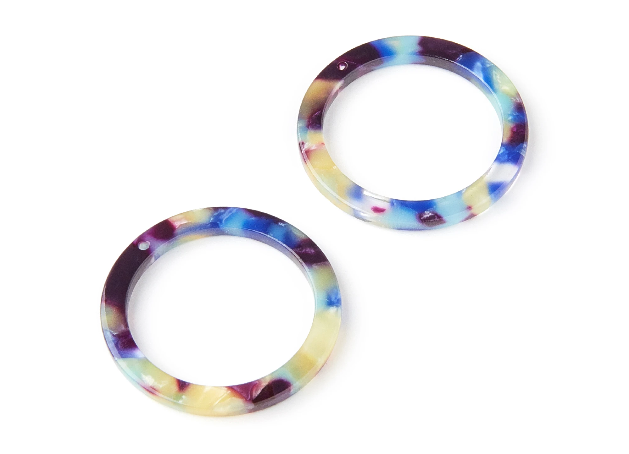 AC1119 - 6 шт./лот-ацетатные серьги-кольца Подвески-круглые серьги-ювелирные