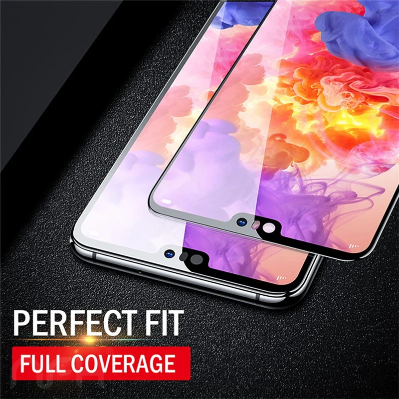 5D изогнутое закаленное стекло для Huawei P20 P30 Lite Pro Защитная пленка экрана телефона 9H