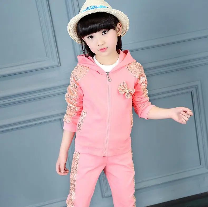 Комплекты для детей осень 2017 г. Обувь девочек хлопок Мода Вышивка Блёстки Наборы