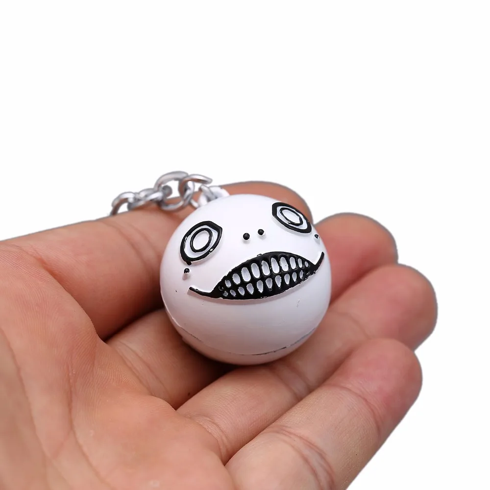 Game NieR Automata Keychain Robot 2B Emil No2 Type B Key Ring Big Face Ball Car Chain Figure Chaveiro For Men HC125 | Украшения и