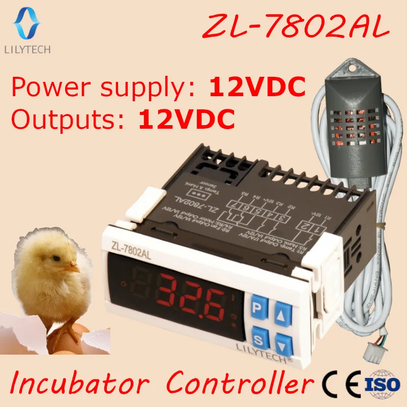 ZL-7802AL, 12VDC для всех, температура влажности для инкубатора, многофункциональный автоматический, контроллер инкубатора, Lilytech
