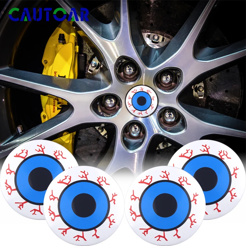 Автомобильный Стайлинг 4 шт. 56 мм 3D Мишка eyeball эмблема автомобиля рулевое колесо