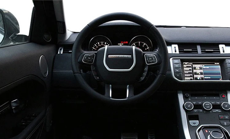 ABS хромированные декоративные полоски для руля, накладные наклейки для Landrover Range Rover Evoque, аксессуары для интерьера 2012