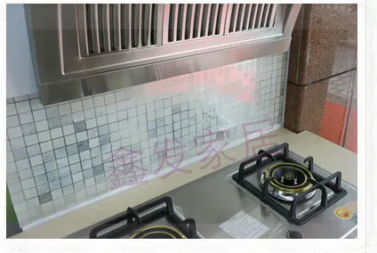 Quality high temperature resistant aluminum foil smoke oil bathroom waterproof wall stickers 45CMX10M murais 3d | Дом и сад