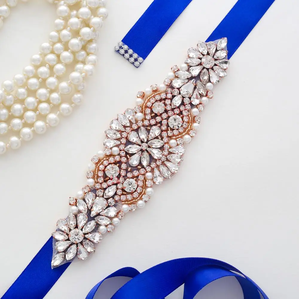 Свадебные ленты со стразами с отделкой бисером вечернее платье для выпускного