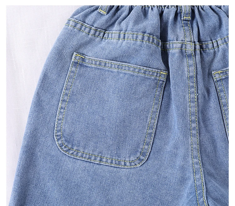 S-5XL Korean Women's Shorts Plus Size Elastic High Waist Denim Shorts Women Loose Crimping Jean Shorts Summer Short Pants Women