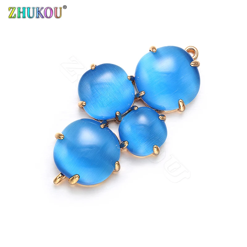 ZHUKOU 2019 новый стиль красочный камень хрустальные подвески VD379 25x43 мм Женские