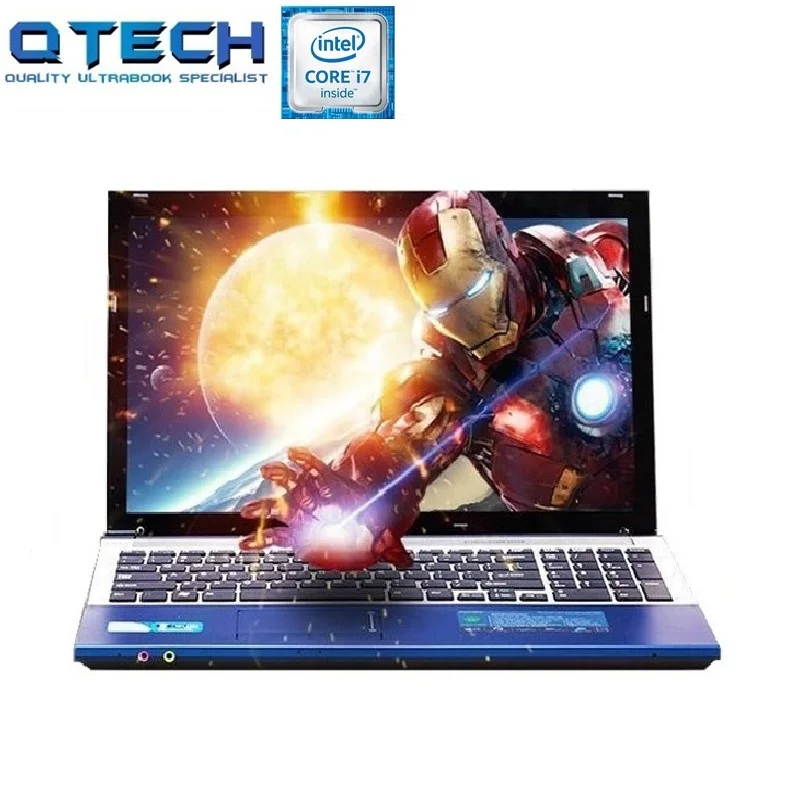 15.6 "i7 Ноутбук игровой бизнес 8 ГБ Оперативная память 64 SSD 750 HDD большой PC DVD