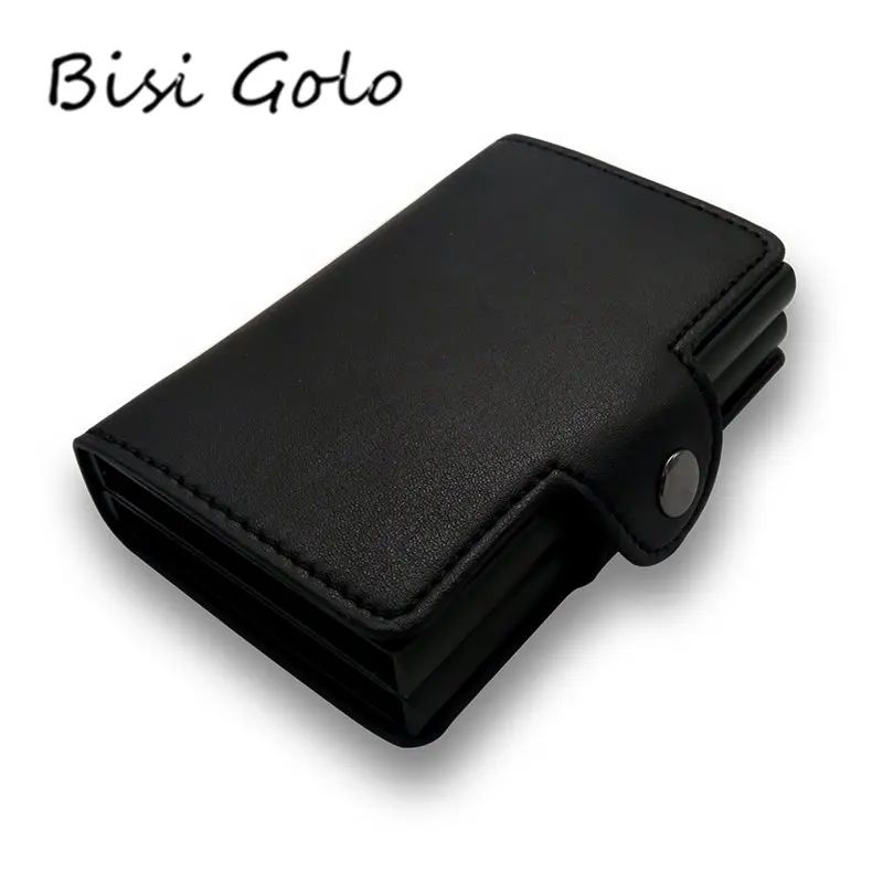 

Bisi Goro 2021 металлические держатели для кредитных карт Rfid автоматический набор для карт винтажный деловой 2 алюминиевый кошелек Новые держате...