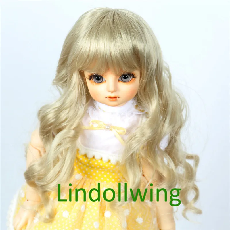 1/3 8 9 &quotBJD парик Pullip SD кукольный Длинные волны пепел блондинка около 20 см|Куклы| |