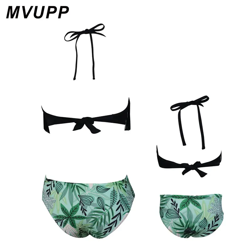 Одежда для мамы и дочки купальник одежда всей семьи Модный комплект бикини