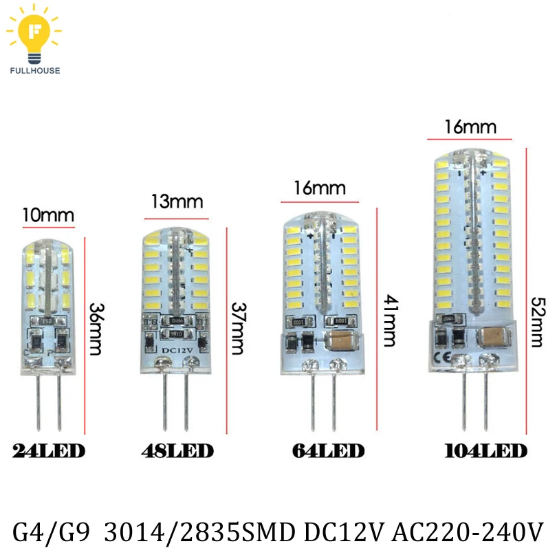 Лучшее качество G4 Светодиодный светильник SMD2835 3014 12 В постоянного тока 220 3 Вт 6 9 10