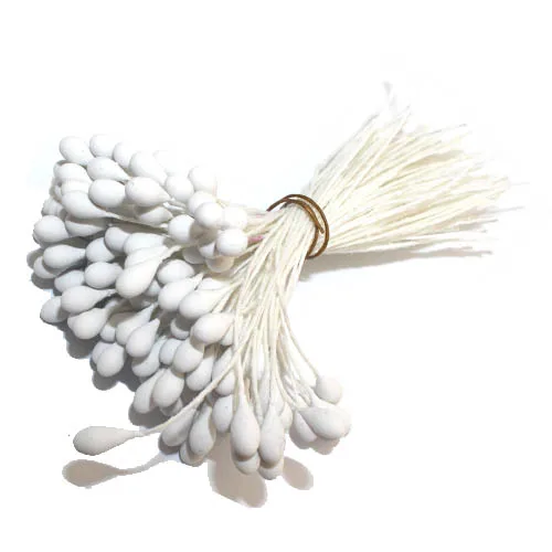 120PCS 6mm CCINEE белый цвет цветок тычинки розы 1 мм/3 мм/5 мм для украшения торта/ремесла/нейлон цветок DIY подарок аксессуары - Цвет: 120PCS 6mm