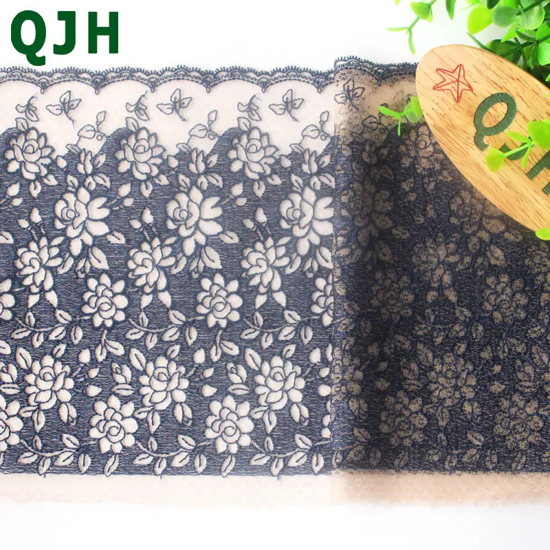 1y 20 см Ширина DIY аксессуары для одежды Алмазная сетка кружевная отделка Изысканная кружевная лента с вышивкой швейная Аппликация Свадебный декор ремесло