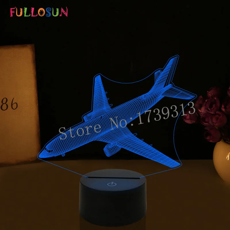 FULLOSUN модель самолета 3D ночник детская спальня светодиодный ночник самолет декоративное освещение как папа пилот подарок