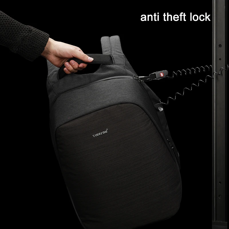 Tigernu универсальный Зарядка через USB Anti theft 15 дюймов ноутбука Рюкзаки для подростка Модные мужские Mochila отдыха и путешествий рюкзак