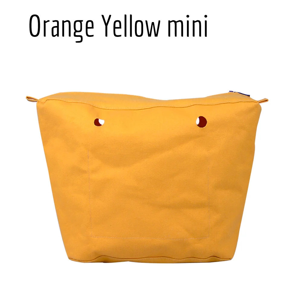 orange yellow mini Внутренняя подкладка вставка карман на молнии для классического мини Obag холст вставка с внутренним водонепроницаемым покрытием для O сумки - Цвет: orange yellow mini