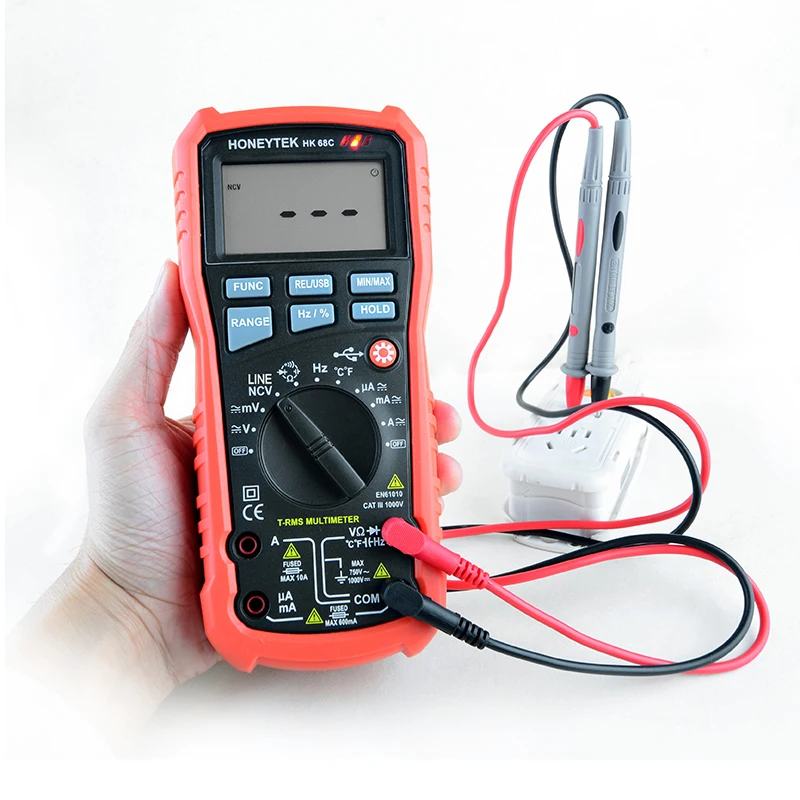 HK68C safety standard CTA|||1000V true RMS 400 Multimeter USB Interface for PC Communications digital meter