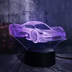 Современная светодиодная настольная лампа Feerrari, 3D ночник с сенсорным управлением, 7 цветов, украшение для дома, вечеринки, лампы 