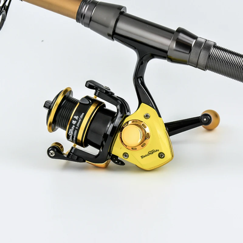 6+1BB Pre-loading Spinning Fishing Wheel Mini Reel Metal Wire Cup 800 Series Line for Rock Rod Raft | Спорт и развлечения