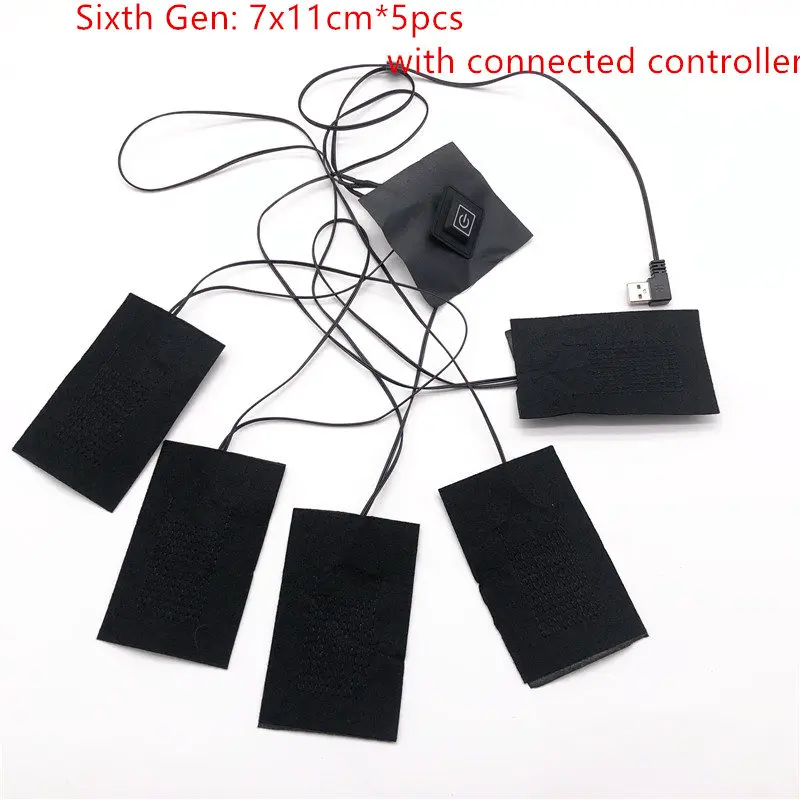 6gen 3 режима температуры Регулируемая электрическая куртка с подогревом USB нагревательная одежда зимняя уличная моющаяся грелка с подогревом - Цвет: 6gen