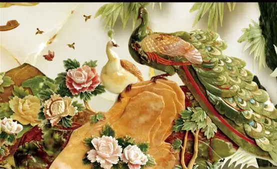 Wall paper Peacock bird mural wallpaper wall stickers papel de parede wallpapers8369294 | Обустройство дома