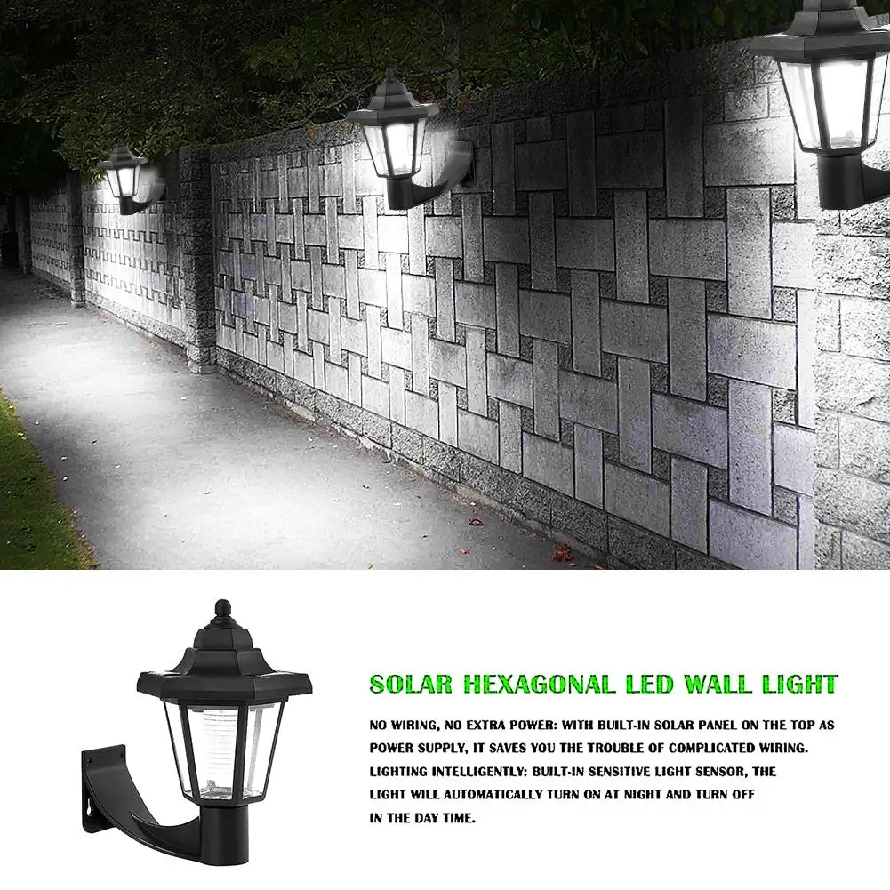 Солнечный свет винтажный светодиодный настенный светильник водонепроницаемый